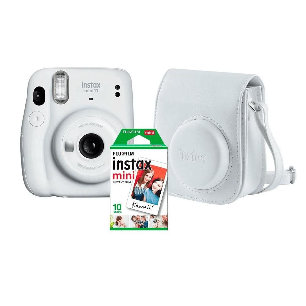 Kit-Camera-Instantanea-FujiFilm-Instax-Mini-11-Branca---Bolsa-Couro---Pack-10-Fotos-Instantaneas Kit-Camera-Instantanea-FujiFilm-Instax-Mini-11-Branca---Bolsa-Couro---Pack-10-Fotos-Instantaneas