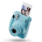 Kit-Camera-Instantanea-FujiFilm-Instax-Mini-11-Azul---Bolsa-Couro---Pack-10-Fotos-Instantaneas