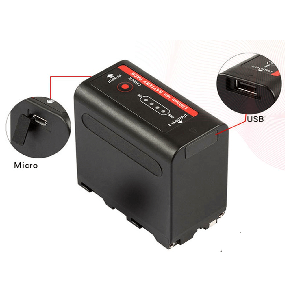 Bateria-NP-F780-Indicar-de-Carga-Led-e-USB---Micro-USB Bateria-NP-F780-Indicar-de-Carga-Led-e-USB---Micro-USB