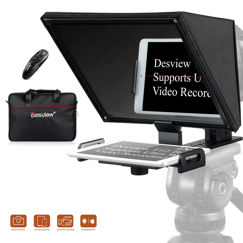 Teleprompter-Desview-T12-Portatil-para-Cameras-SmartPhones-e-Tablets Teleprompter-Desview-T12-Portatil-para-Cameras-SmartPhones-e-Tablets