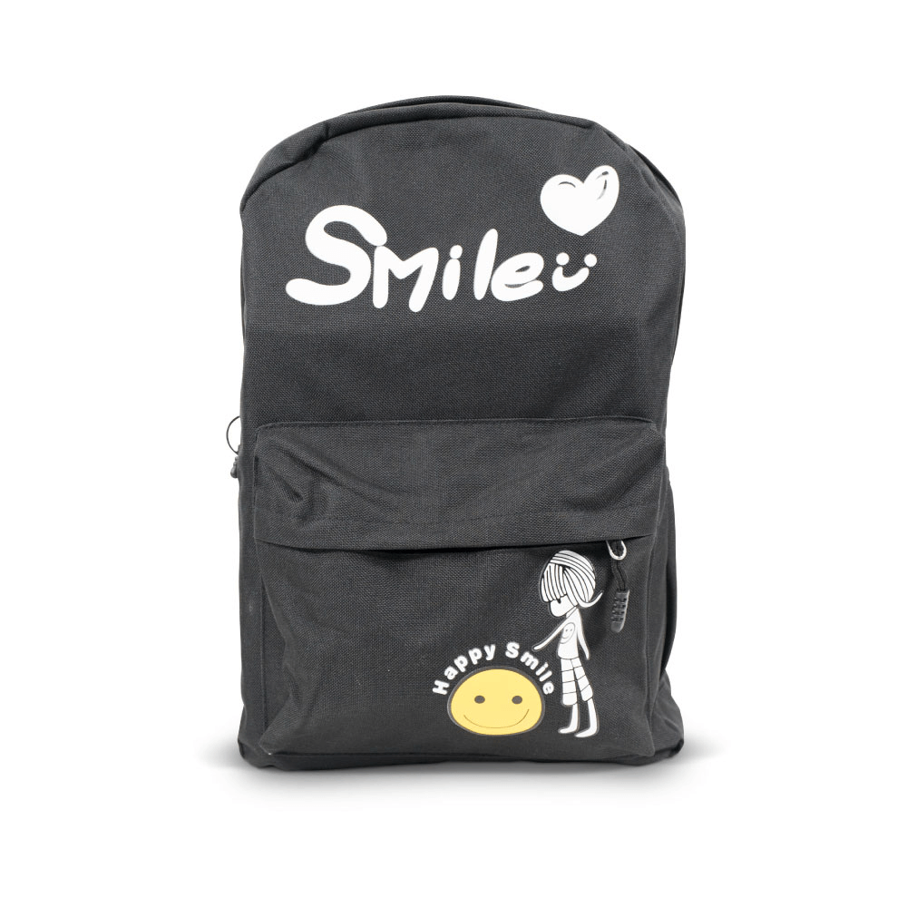 Mochila-Juvenil-Happy-Smile-Personalizada--Preta- Mochila-Juvenil-Happy-Smile-Personalizada--Preta-