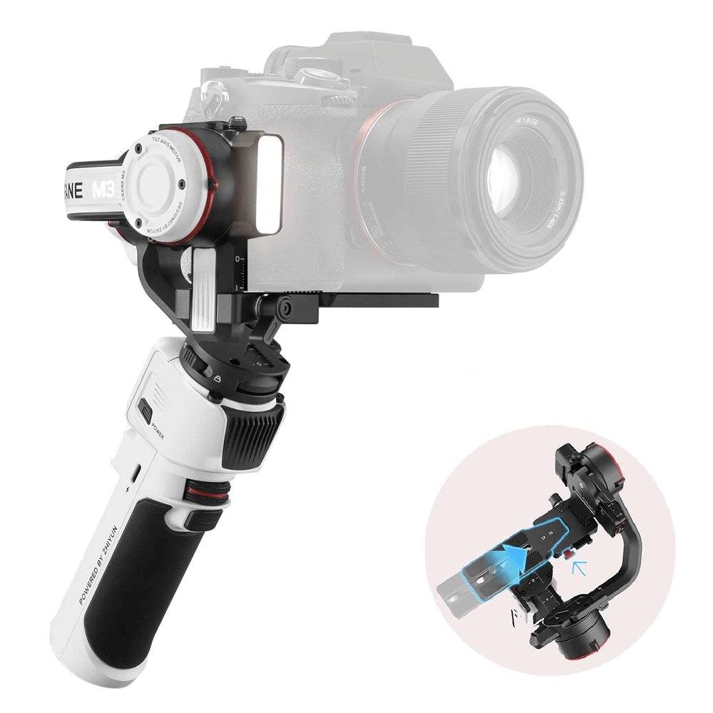 Estabilizador-Gimbal-Zhiyun-Crane-M3-Standard-de-3-Eixos-para-Cameras-Mirrorless-e-Compactas Estabilizador-Gimbal-Zhiyun-Crane-M3-Standard-de-3-Eixos-para-Cameras-Mirrorless-e-Compactas