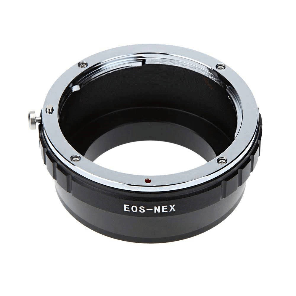Adaptador-EOS-NEX-de-Lentes-Canon-EF-para-Cameras-Sony-E-Mount Adaptador-EOS-NEX-de-Lentes-Canon-EF-para-Cameras-Sony-E-Mount