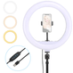 Kit-Iluminacao-Estudio-Led-3x-Ring-Light-12--USB-20W-Braco-Extensor-Tripes-e-Suporte-Smartphone