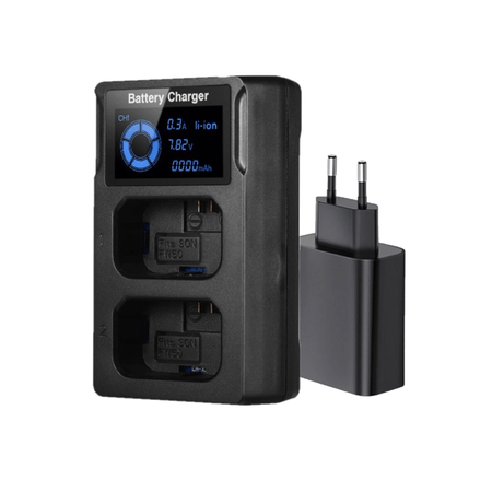 Carregador-de-Bateria-Duplo-para-Sony-NP-FW50