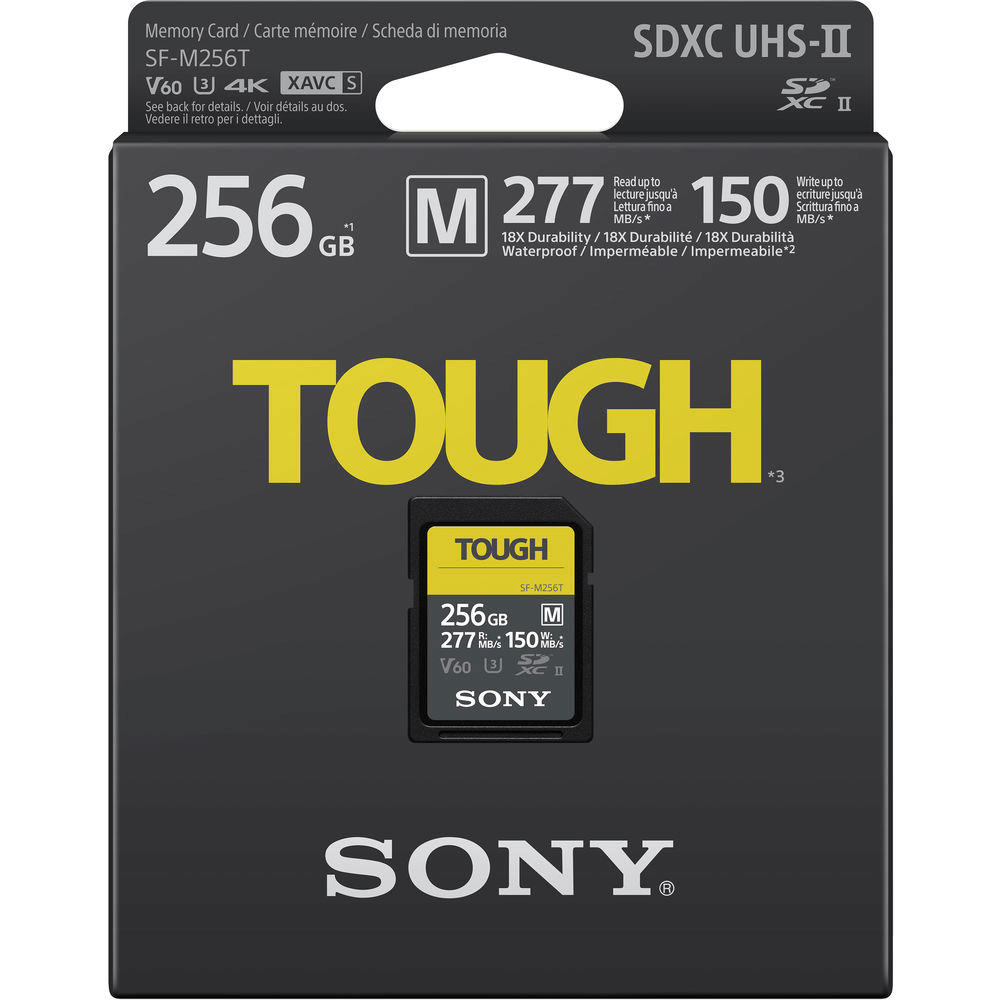 Cartão Sony SDXC 256GB SF-M Tough UHS-II - eMania Foto e Video