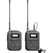 Sistema-Wireless-Boya-BY-WM6S-Microfone-de-Lapela-Sem-Fio-UHF-com-Montagem-em-Camera