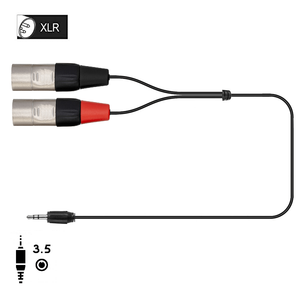 Cabo-Difusor-Y-Splitter-P2-3.5mm-TRS-x-XLR-3-Pin-Duplo-Macho--50cm- Cabo-Difusor-Y-Splitter-P2-3.5mm-TRS-x-XLR-3-Pin-Duplo-Macho--50cm-