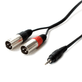 Cabo-Difusor-Y-Splitter-P2-3.5mm-TRS-x-XLR-3-Pin-Duplo-Macho--50cm- Cabo-Difusor-Y-Splitter-P2-3.5mm-TRS-x-XLR-3-Pin-Duplo-Macho--50cm-