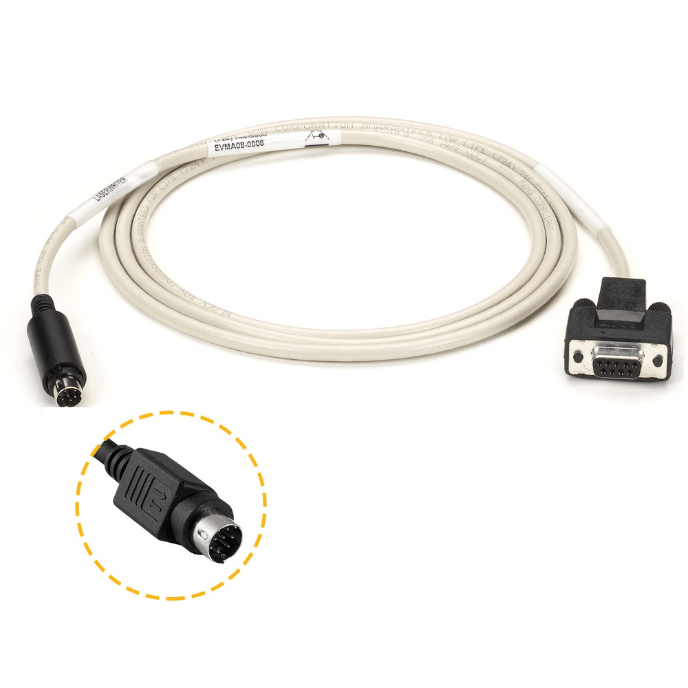 Cabo RS-232 Serial DB9xMini Din 8Pin 20m - eMania Foto e Video