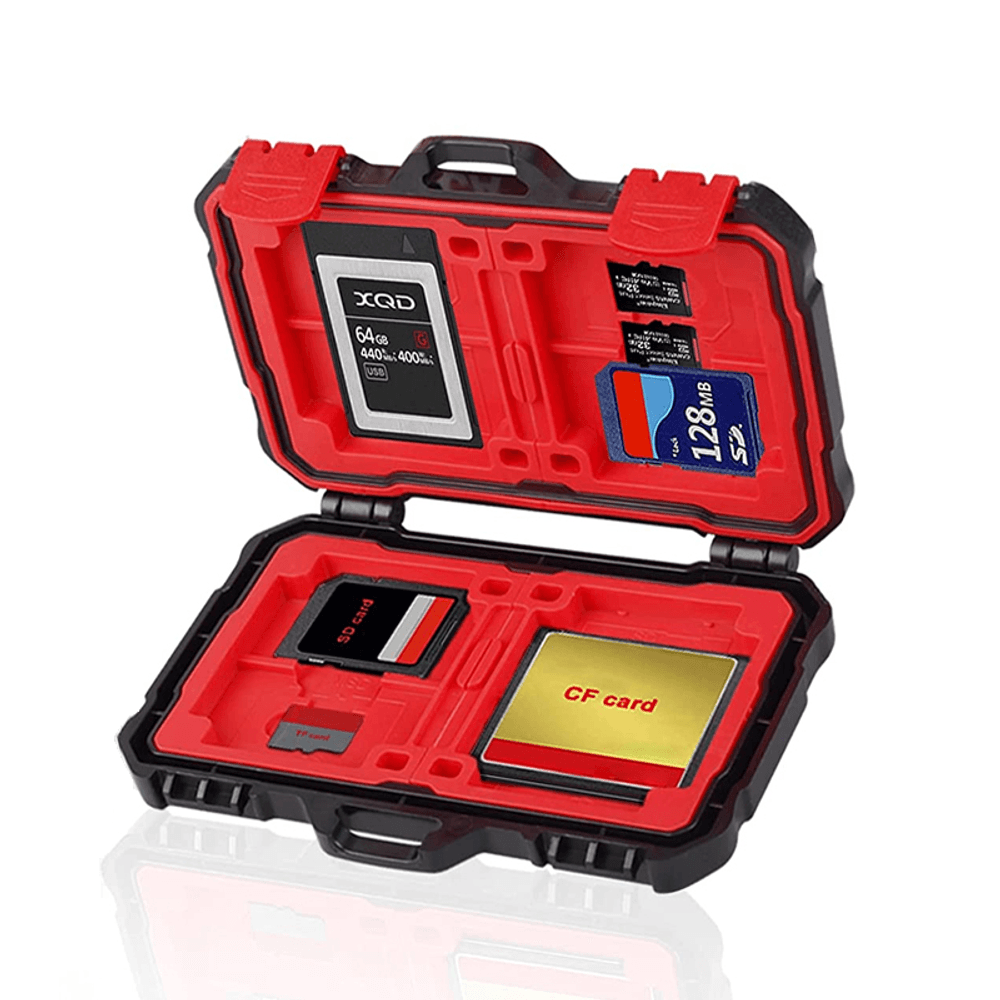 Estojo-Rigido-de-Cartao-de-Memoria-27-em-1-Impermeavel--Vermelho- Estojo-Rigido-de-Cartao-de-Memoria-27-em-1-Impermeavel--Vermelho-