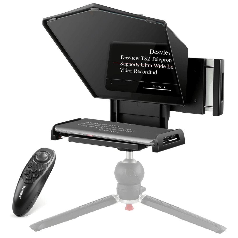 Teleprompter-Portatil-Desview-TS2-Controle-Bluetooth-e-Visor-HD-para-Smartphones Teleprompter-Portatil-Desview-TS2-Controle-Bluetooth-e-Visor-HD-para-Smartphones