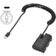 Adaptador-Dummy-PD-DR-E6-Bateria-Canon-LP-E6-Espiral-com-Conector-USB-C