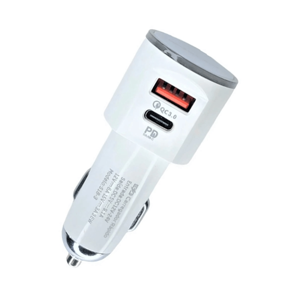 Carregador-Veicular-H-Maston-S18-Duplo-USB-Turbo-de-18W-e-9.1A Carregador-Veicular-H-Maston-S18-Duplo-USB-Turbo-de-18W-e-9.1A