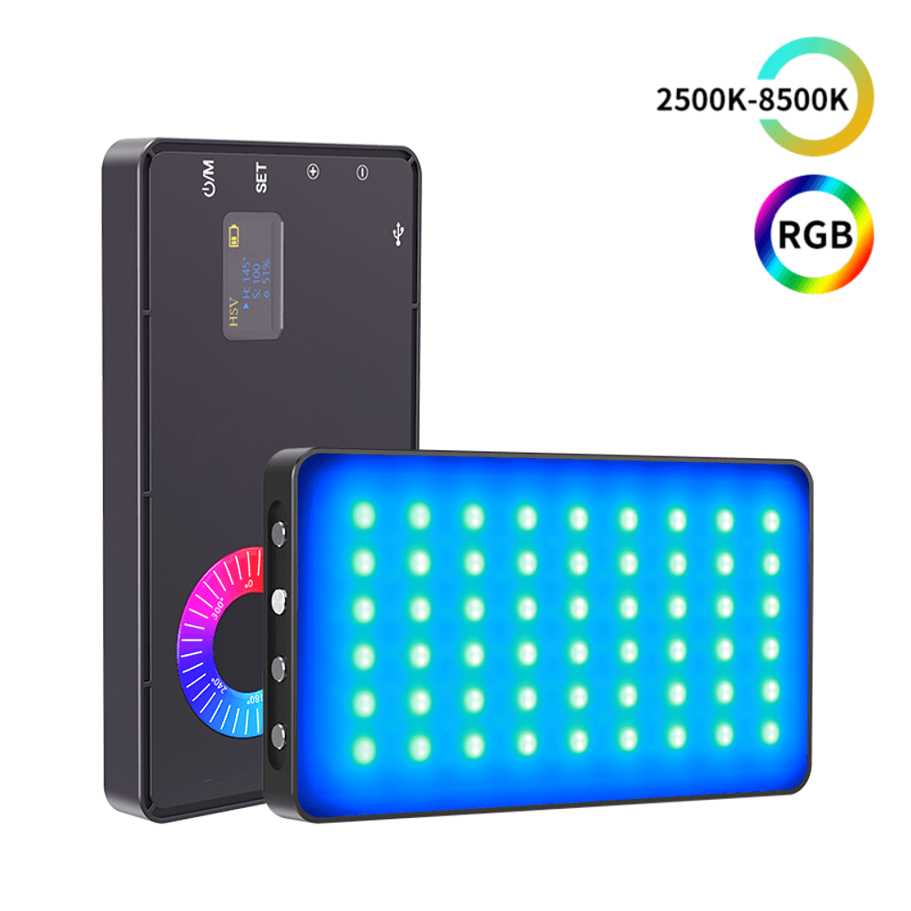 Iluminador-LED-Mamen-M1SE-Video-Light-RGB-360°-Bi-Color-2500K-8500K-com-Bateria-Interna Iluminador-LED-Mamen-M1SE-Video-Light-RGB-360°-Bi-Color-2500K-8500K-com-Bateria-Interna