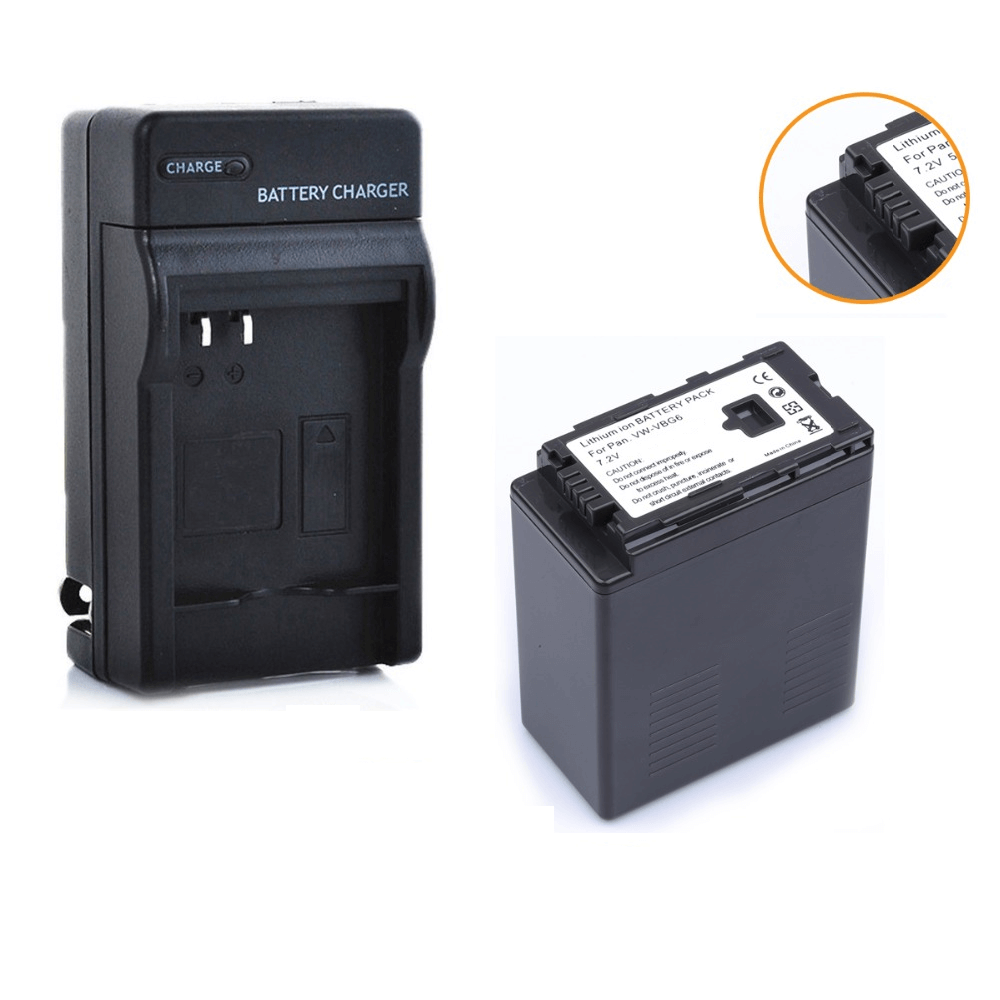 Kit-Bateria-e-Carregador-VBG6---VW-VBG6-Linepro-para-Filmadoras-Panasonic Kit-Bateria-e-Carregador-VBG6---VW-VBG6-Linepro-para-Filmadoras-Panasonic