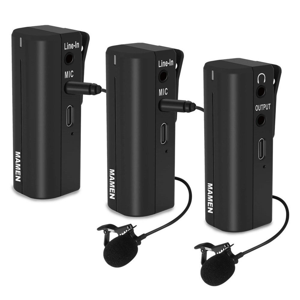 Sistema-Microfone-Lapela-Duplo-Sem-Fio-Mamen-WMIC-5G-Pro-P2-para-SmartPhones-Cameras-e-Filmadoras Sistema-Microfone-Lapela-Duplo-Sem-Fio-Mamen-WMIC-5G-Pro-P2-para-SmartPhones-Cameras-e-Filmadoras