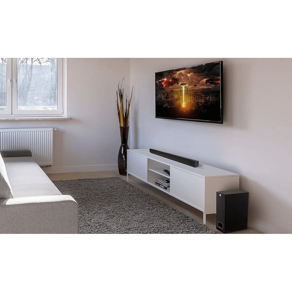 Soundbar JBL Cinema SB130 2.1 Canais 55W eMania Foto e Video
