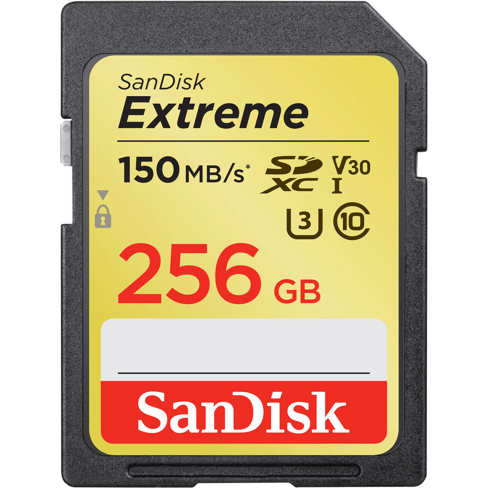 Cartao-SDXC-SanDisk-256Gb-Extreme-4K-150Mb-s-UHS-I-V30-U3 Cartao-SDXC-SanDisk-256Gb-Extreme-4K-150Mb-s-UHS-I-V30-U3