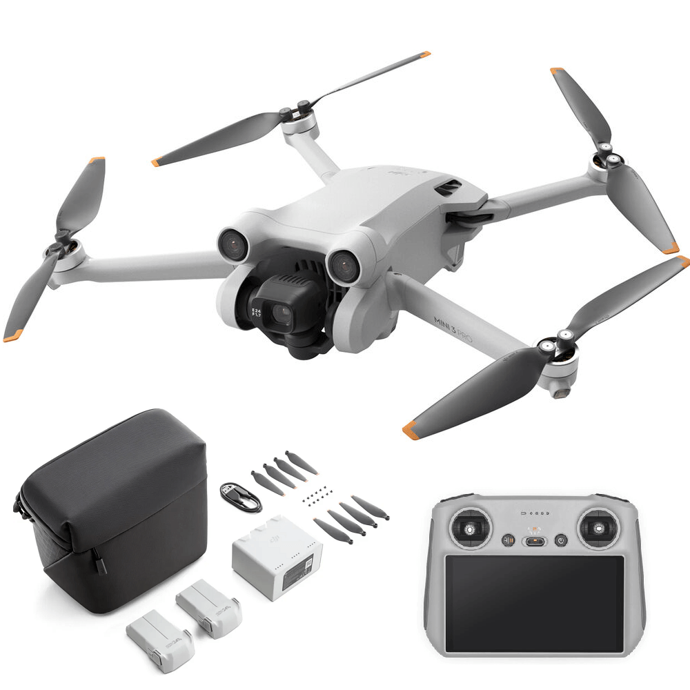 Drone-DJI-Mini-3-Pro-4K-com-Controle-RC-e-Kit-Fly-More-Plus Drone-DJI-Mini-3-Pro-4K-com-Controle-RC-e-Kit-Fly-More-Plus