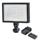 Painel-Iluminador-Led-Profissional-LED-1600-Video-Light-10W-com-Bateria-e-Carregador