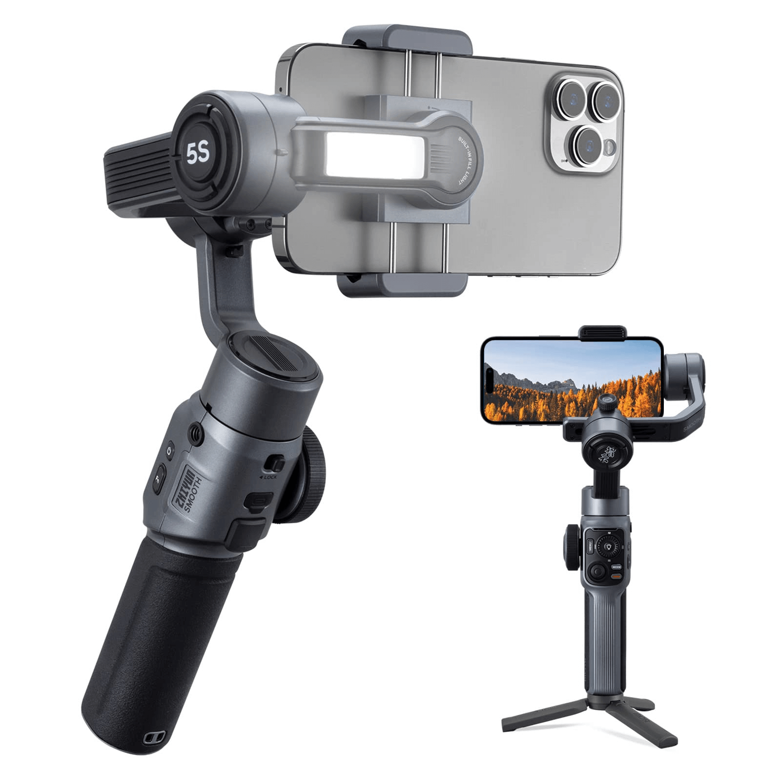 【新品】ZHiyun SMOOTH 5S スマートフォンスタビライザー Gimbal Zhiyun Smooth 5S Standard para Celular - eMania Foto e Video