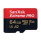 Cartao-MicroSDXC-64Gb-SanDisk-Extreme-Pro-200Mb-s-UHS-I---V30---U3---A2-com-Adaptador-SD