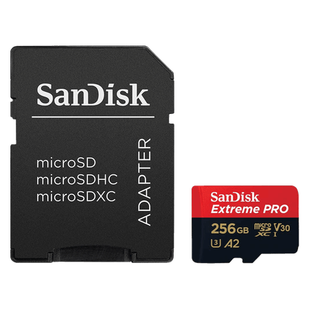Cartao-MicroSDXC-256Gb-SanDisk-Extreme-Pro-200Mb-s-UHS-I---V30---U3---A2-com-Adaptador-SD