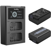 Kit-SmallRig-3818-com-2x-Baterias-NP-FW50-e-Carregador-Duplo--Bivolt-