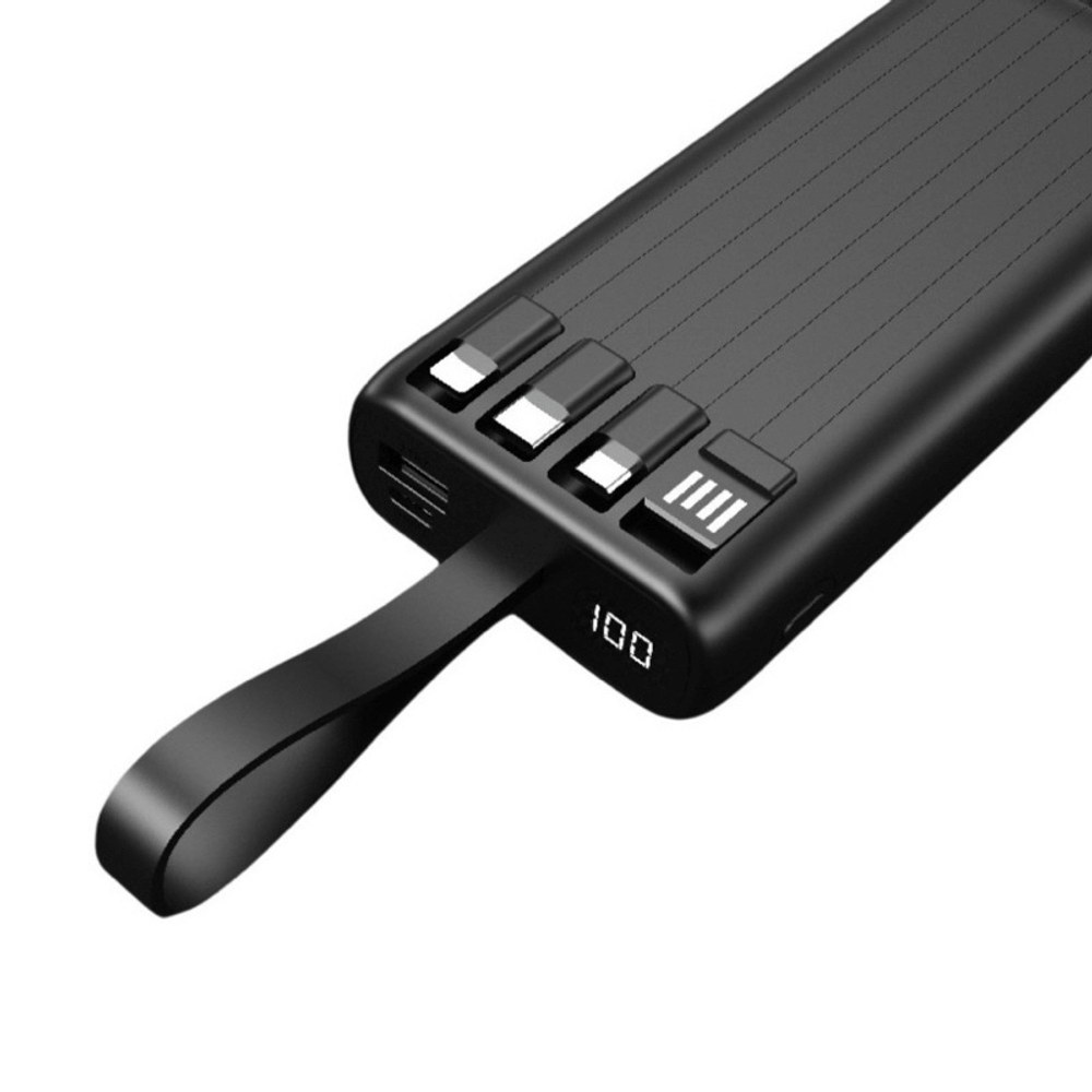 USB Power Bank portátil 20000mAh com display LED carregador