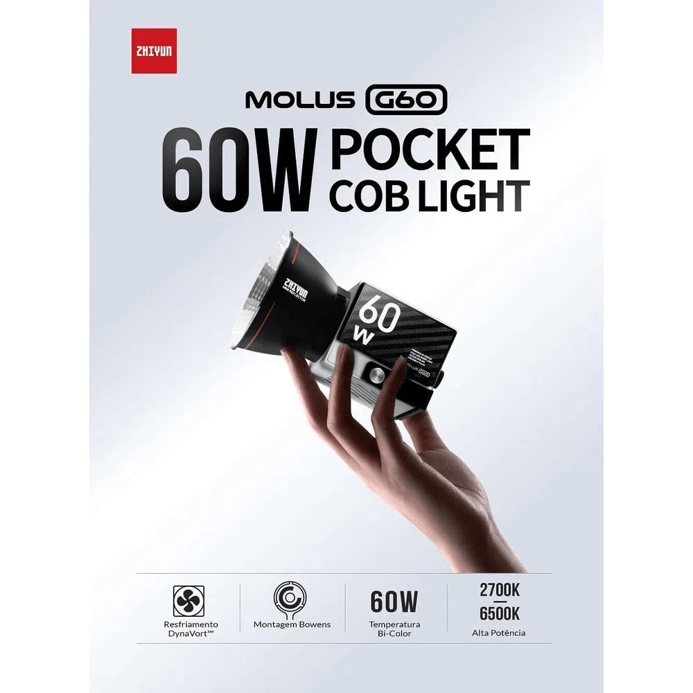 Mini Painel Led Zhiyun MOLUS G60 Combo - eMania Foto e Video