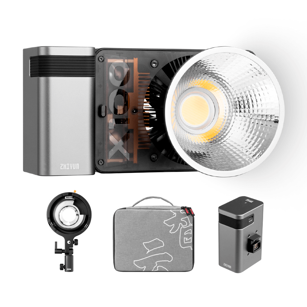 Painel-Iluminador-Led-Pocket-Zhiyun-MOLUS-X100-COB-Light-100W-Kit-Combo Painel-Iluminador-Led-Pocket-Zhiyun-MOLUS-X100-COB-Light-100W-Kit-Combo