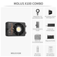 Painel-Iluminador-Led-Pocket-Zhiyun-MOLUS-X100-COB-Light-100W-Kit-Combo Painel-Iluminador-Led-Pocket-Zhiyun-MOLUS-X100-COB-Light-100W-Kit-Combo