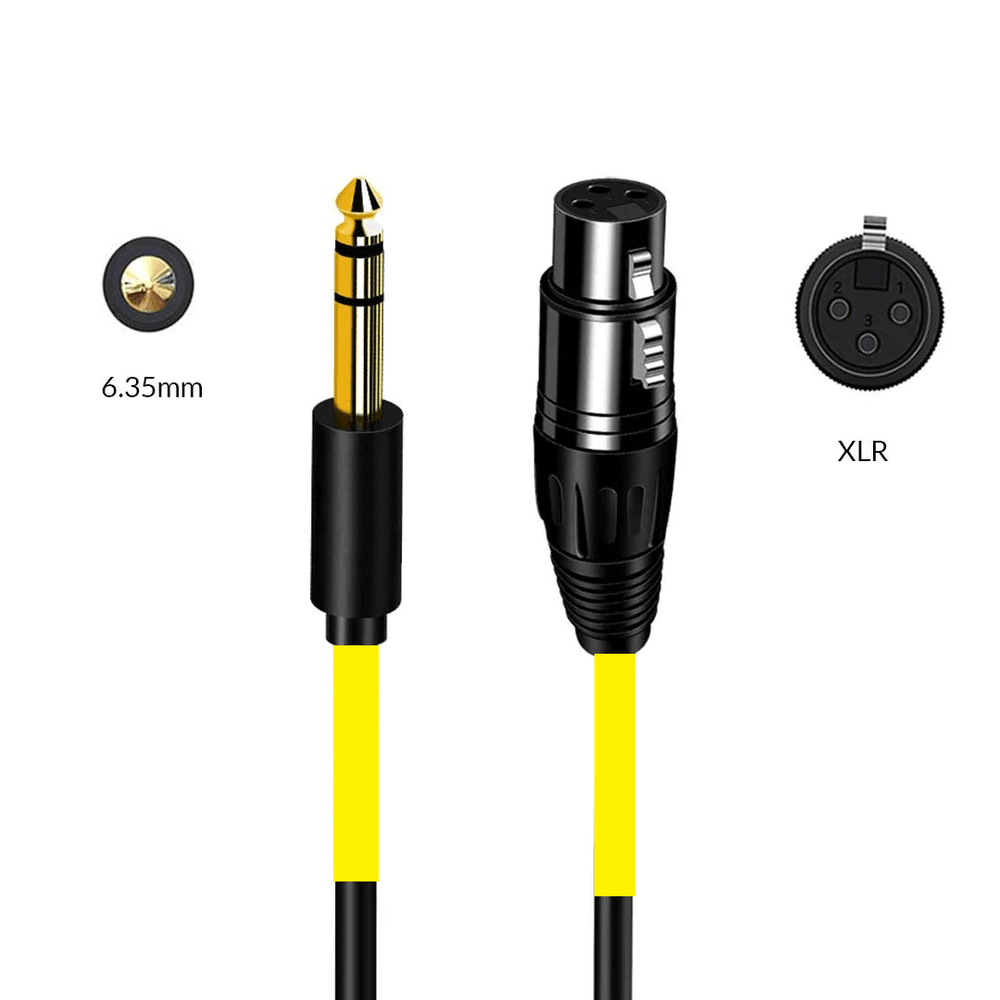 Cabo-de-Audio-XLR-3Pin-x-P10-TRs-6.35mm--50cm- Cabo-de-Audio-XLR-3Pin-x-P10-TRs-6.35mm--50cm-