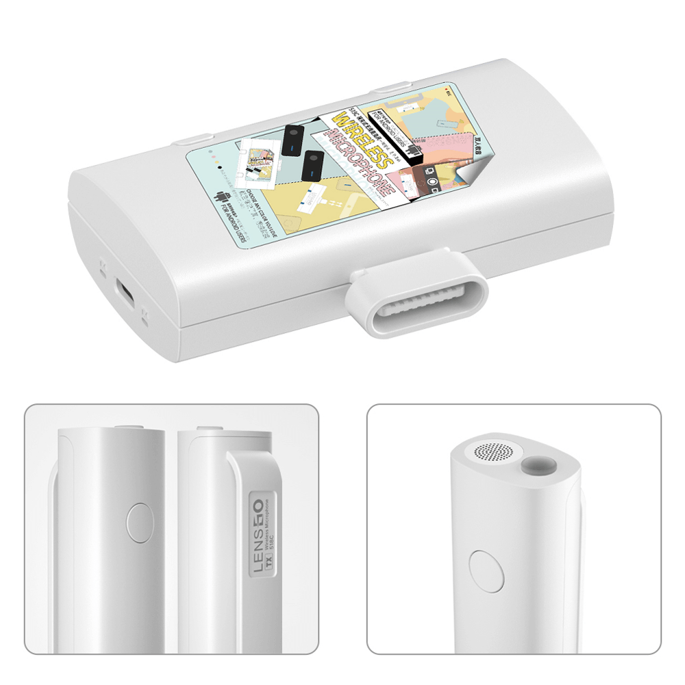 Microfone Lapela Wireless Sem fio para Iphone Ipad Lightning Plug