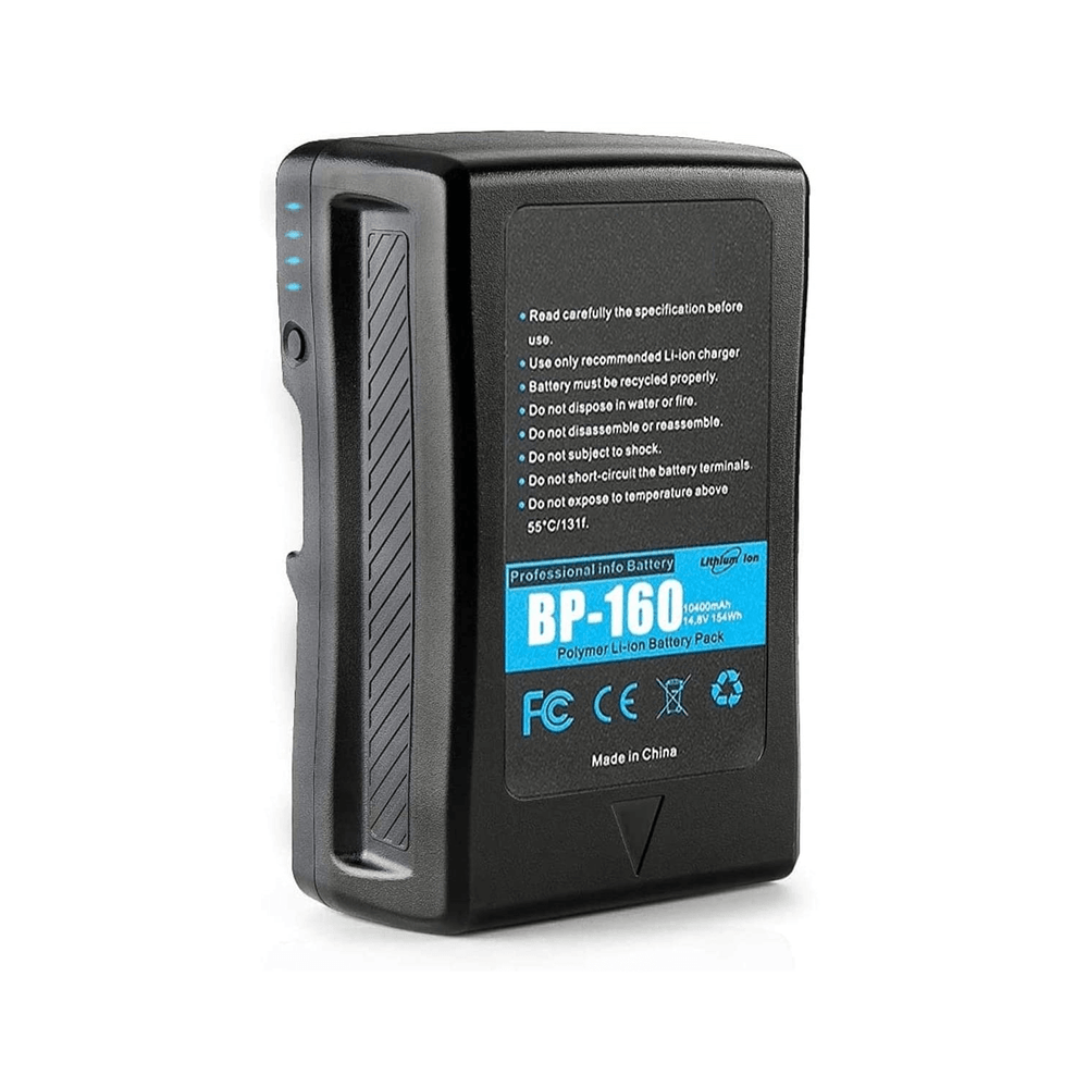 Bateria-V-Mount-BP-160-Broadcast-de-154Wh---14.8V-Saidas-USB-e-D-Tap--10400mAh- Bateria-V-Mount-BP-160-Broadcast-de-154Wh---14.8V-Saidas-USB-e-D-Tap--10400mAh-