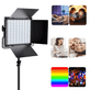 Kit-Iluminacao-2x-Paineis-LED-LL550RP-RGB-Bi-Color-Video-Light-com-Softbox-Controle---Tripes--Bivolt-