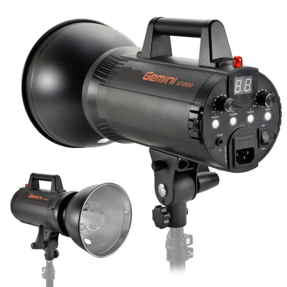 Flash-para-Estudio-Gemini-GT-200-de-200Ws-Montagem-Bowens--110V- Flash-para-Estudio-Gemini-GT-200-de-200Ws-Montagem-Bowens--110V-