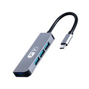 Hub-Adaptador-USB-C-FY-735-com-4-Portas-3x-USB-2.0---1x-USB-3.0-de-Alta-Velocidade