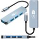 Hub-Adaptador-USB-C-FY-735-com-4-Portas-3x-USB-2.0---1x-USB-3.0-de-Alta-Velocidade Hub-Adaptador-USB-C-FY-735-com-4-Portas-3x-USB-2.0---1x-USB-3.0-de-Alta-Velocidade