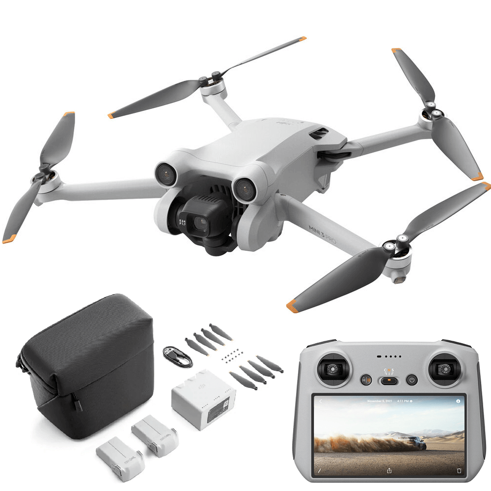 Drone DJI Mini 3 Pro + Controle com Tela + Fly More Kit (Versão Nacional) -  FlyPro - A melhor loja de Drones do Brasil!