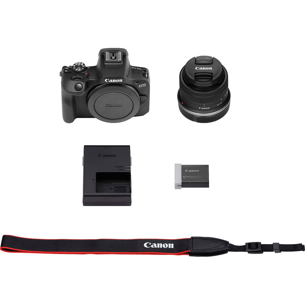 【新品級】Canon EOS R100 18-45mm レンズキット カメラ Câmera Canon EOS R100 Mirrorless Kit com Lente Canon RF-S 18-45mm