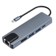 Hub-Adaptador-USB-C-5-em-1-Ethernet-RJ45-HDMI-4K-2xUSB-3.0-e-USB-C-PD Hub-Adaptador-USB-C-5-em-1-Ethernet-RJ45-HDMI-4K-2xUSB-3.0-e-USB-C-PD
