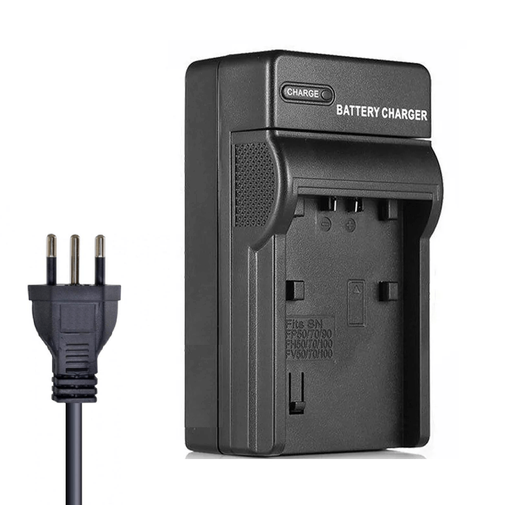 Carregador-NP-FH50-para-Bateria-Sony-FH50-FH100-FV50-e-FV100--Bivolt- Carregador-NP-FH50-para-Bateria-Sony-FH50-FH100-FV50-e-FV100--Bivolt-