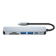 Hub-Adaptador-USB-C-6-em-1-Leitor-Cartao-SD---Micro-SD-Entrada-HDMI-4K-2xUSB-3.0-e-USB-C-PD Hub-Adaptador-USB-C-6-em-1-Leitor-Cartao-SD---Micro-SD-Entrada-HDMI-4K-2xUSB-3.0-e-USB-C-PD