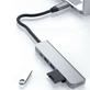 Hub-Adaptador-USB-C-6-em-1-Leitor-Cartao-SD---Micro-SD-Entrada-HDMI-4K-2xUSB-3.0-e-USB-C-PD