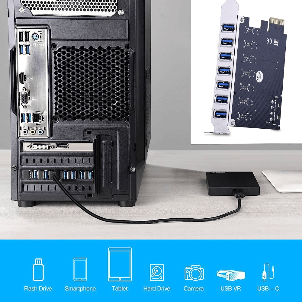 Placa PCI Express 7x Usb 3.0 - WorldView
