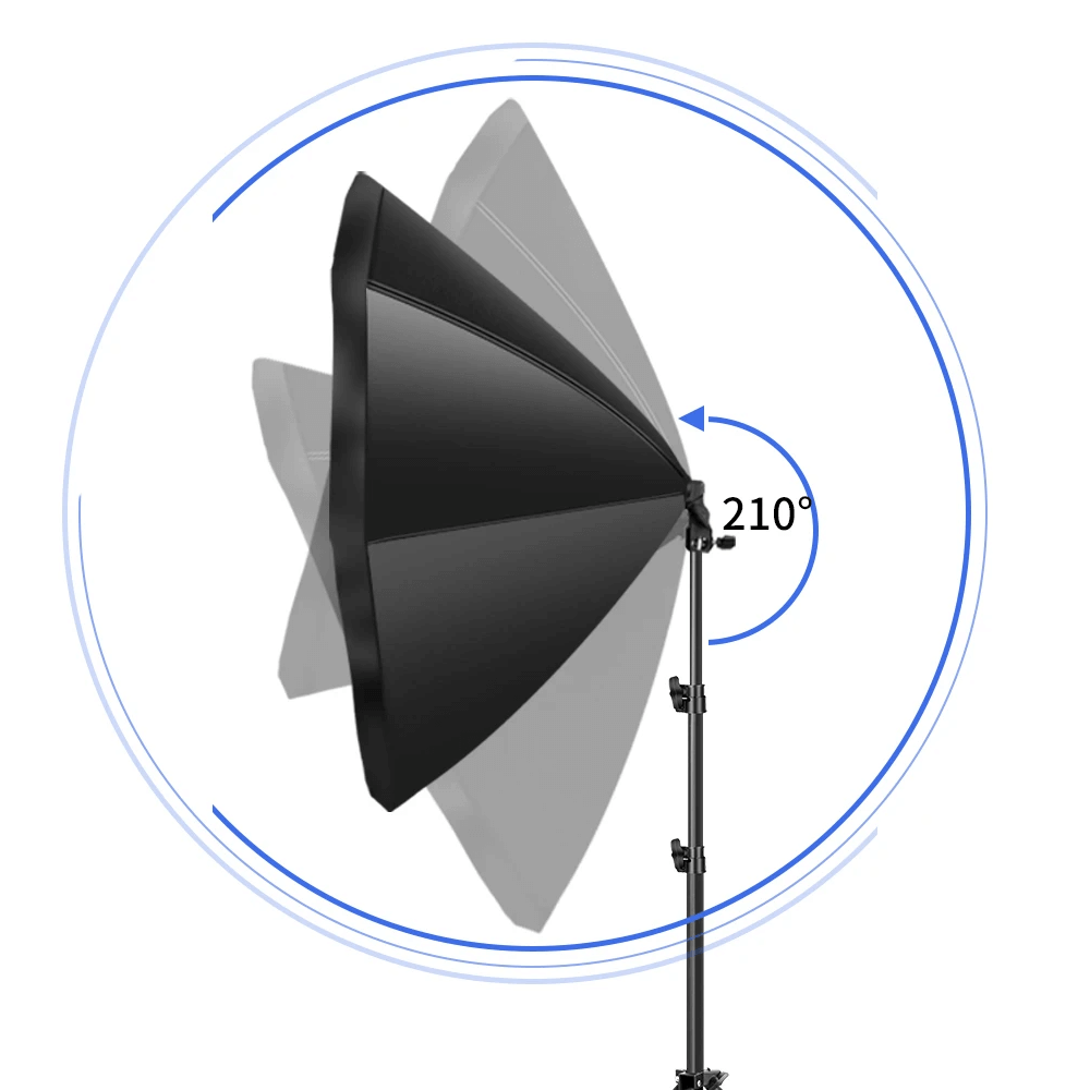 Kit Iluminação Contínua Octabox 70cm de 30W - eMania Foto e Video