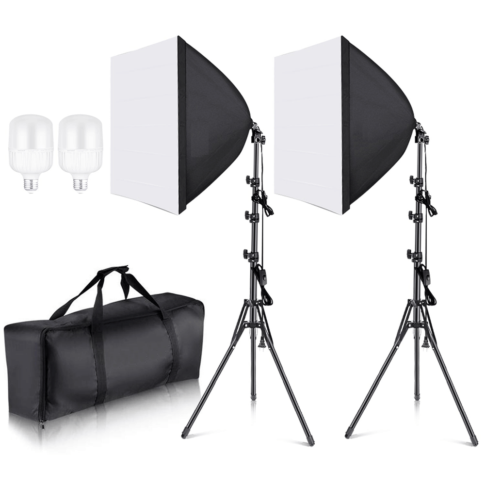 Kit-Iluminacao-Estudio-TZ0130-2x-Softboxes-60x60cm-com-90W-e-Tripes-de-Iluminacao--220V- Kit-Iluminacao-Estudio-TZ0130-2x-Softboxes-60x60cm-com-90W-e-Tripes-de-Iluminacao--220V-