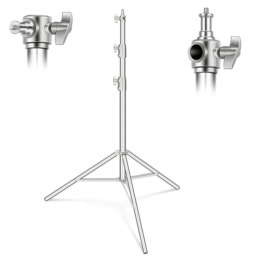 Tripe-de-Iluminacao-Light-Stand-SL210-Aco-Inox-Amortecimento-de-Mola--2.1-Metros- Tripe-de-Iluminacao-Light-Stand-SL210-Aco-Inox-Amortecimento-de-Mola--2.1-Metros-